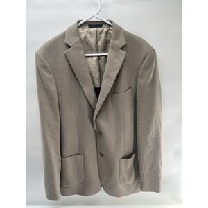 men's RLR Tan sport coat blazer two-button closure and patch pockets 44L